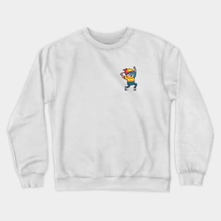 t-shirt design featuring a funny cartoon character doing a popular dance move, vibrant colors, and bold lines Crewneck Sweatshirt